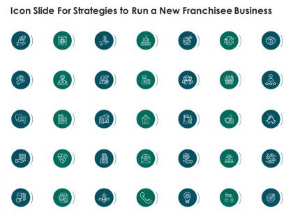 Icon slide for strategies to run a new franchisee business ppt download