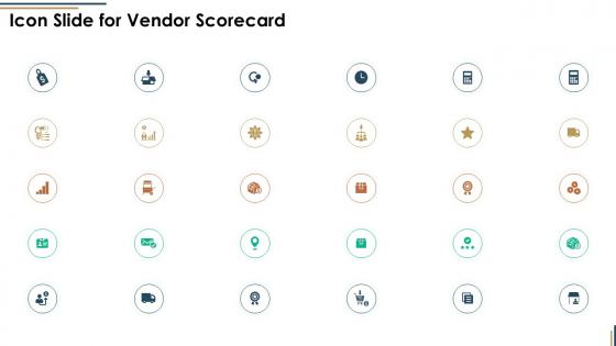 Icon slide for vendor scorecard ppt infographic template example 2015