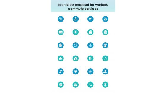 Icon Slide Proposal For Workers Commute Services One Pager Sample Example Document