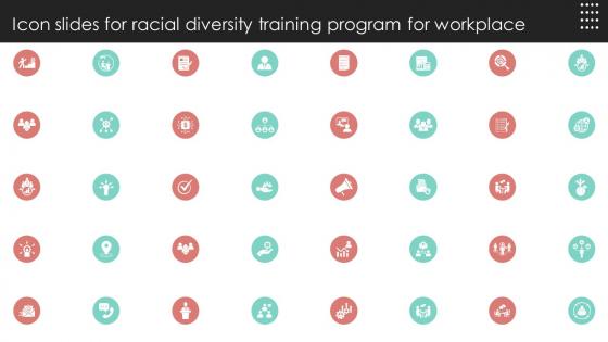 Icon Slides For Racial Diversity Training Program For Workplace DTE SS
