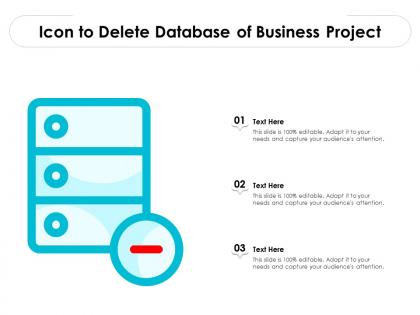 Icon to delete database of business project