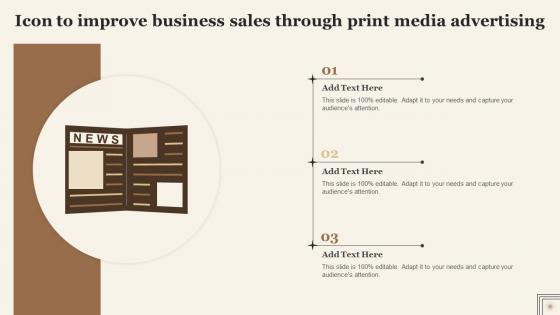 Icon To Improve Business Sales Through Print Media Advertising