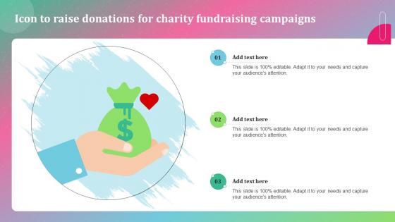 Icon To Raise Donations For Charity Fundraising Campaigns
