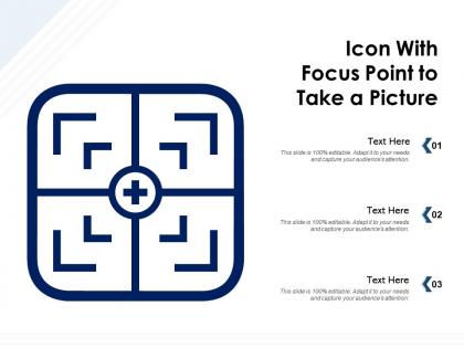 Icon with focus point to take a picture