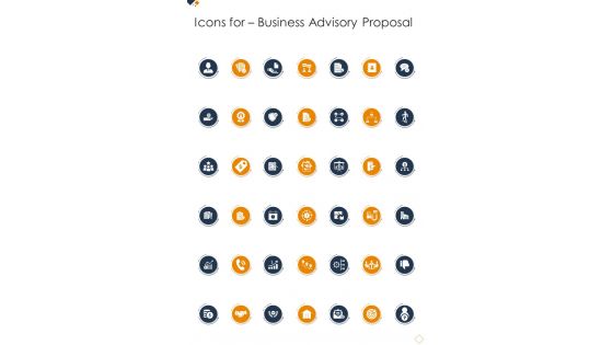 Icons For Business Advisory Proposal One Pager Sample Example Document