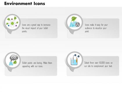 Icons for green energy production with co2 gas and battery editable icons