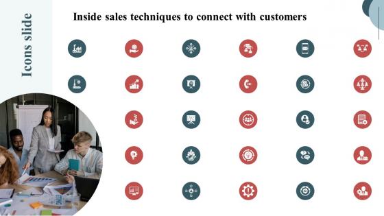 Icons For Inside Sales Techniques To Connect With Customers SA SS