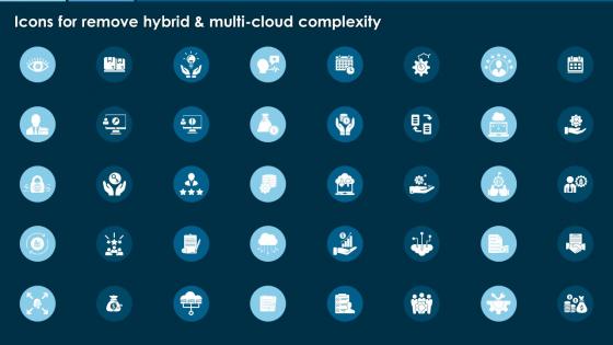 Icons For Remove Hybrid And Multi Cloud Complexity Ppt Icon Clipart