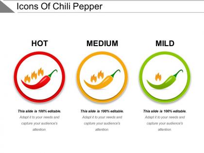 Icons of chili pepper