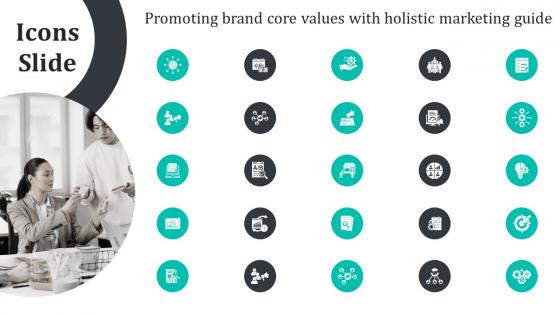 Icons Promoting Brand Core Values With Holistic Marketing Guide MKT SS