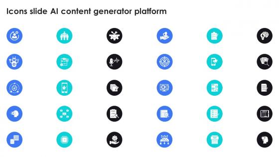 Icons Slide AI Content Generator Platform AI SS V