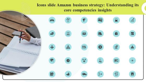 Icons Slide Amazon Business Strategy Understanding Its Core Competencies Insights
