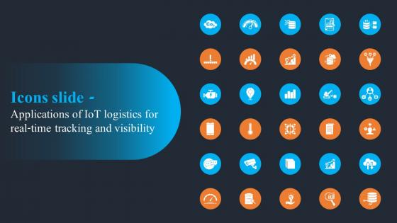 Icons Slide Applications Of IOT Logistics For Real Time Tracking And Visibility IOT SS