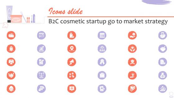 Icons Slide B2c Cosmetic Startup Go To Market Strategy GTM SS