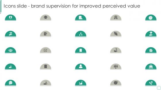 Icons Slide Brand Supervision For Improved Perceived Value Ppt Show Graphics Tutorials