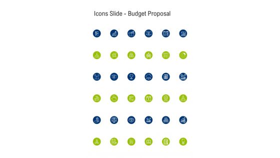 Icons Slide Budget Proposal One Pager Sample Example Document