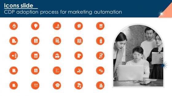 Icons Slide CDP Adoption Process For Marketing Automation MKT SS V