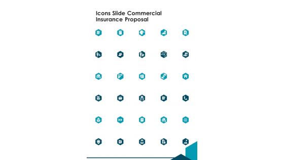 Icons Slide Commercial Insurance Proposal One Pager Sample Example Document
