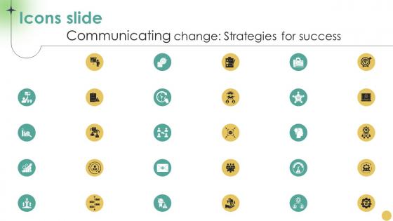 Icons Slide Communicating Change Strategies For Success CM SS