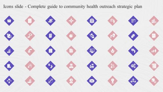 Icons Slide Complete Guide To Community Health Outreach Strategic Plan Strategy SS