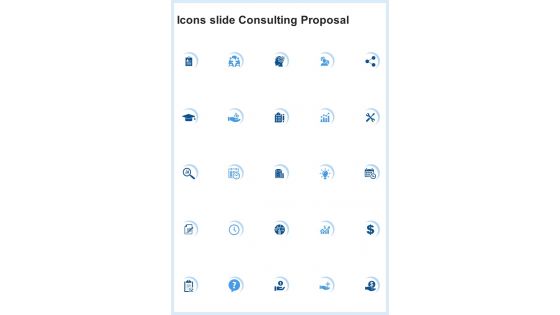 Icons Slide Consulting Proposal Consulting Proposal One Pager Sample Example Document