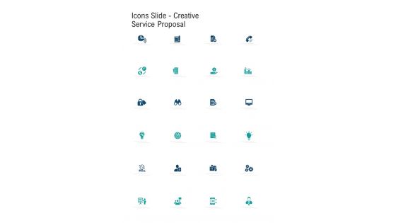 Icons Slide Creative Service Proposal One Pager Sample Example Document