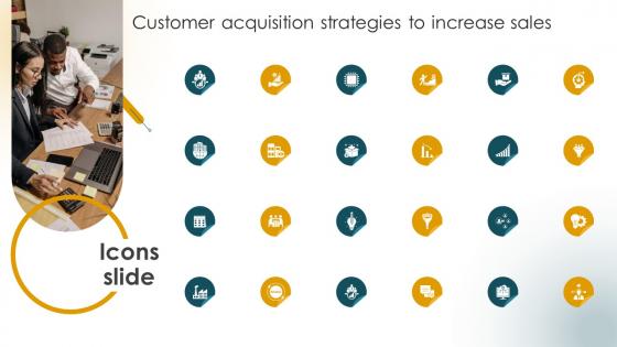 Icons Slide Customer Acquisition Strategies To Increase Sales Ppt Information