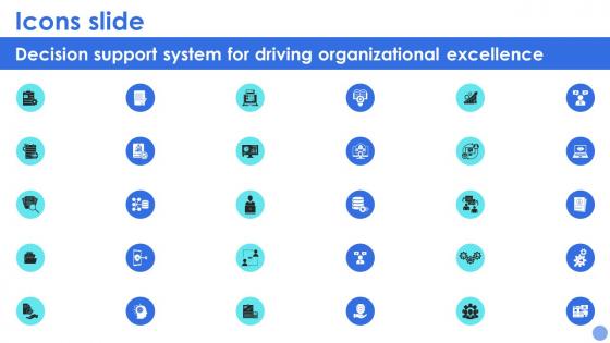 Icons Slide Decision Support System For Driving Organizational Excellence AI SS