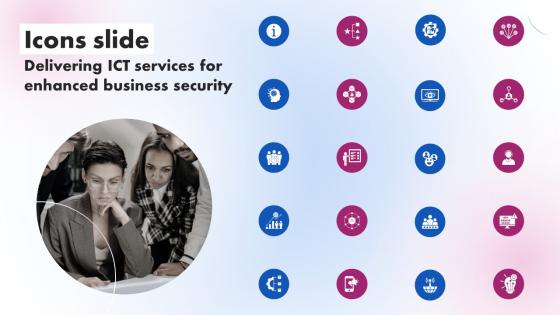 Icons Slide Delivering ICT Services For Enhanced Business Security Strategy SS V