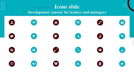 Icons Slide Development Courses For Leaders And Managers Ppt Icon Design Inspiration