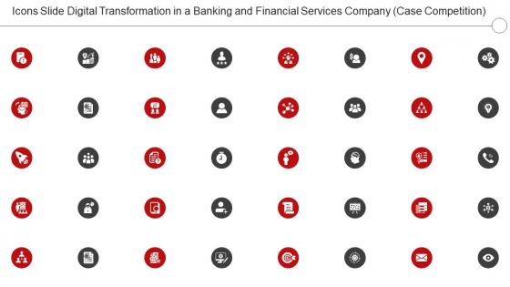 Icons Slide Digital Transformation In A Banking And Financial Services Company Case Competition