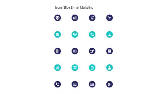 Icons Slide E Mail Marketing One Pager Sample Example Document