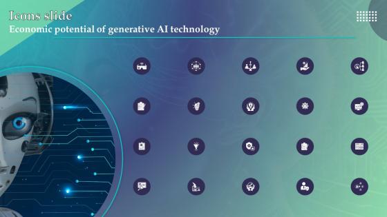 Icons Slide Economic Potential Of Generative AI Technology AI SS