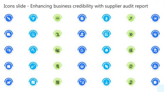 Icons Slide Enhancing Business Credibility With Supplier Audit Report