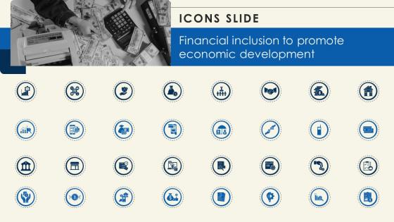 Icons Slide Financial Inclusion To Promote Economic Fin SS