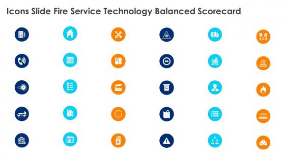Icons Slide Fire Service Technology Balanced Scorecard Ppt Demonstration