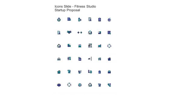 Icons Slide Fitness Studio Startup Proposal One Pager Sample Example Document