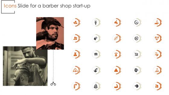 Icons Slide For A Barber Shop Start Up Ppt Infographic Template Backgrounds BP SS