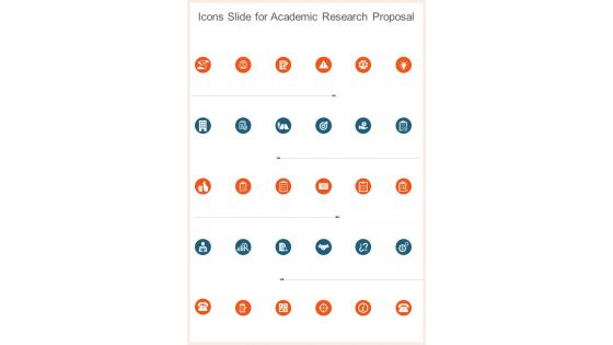Icons Slide For Academic Research Proposal One Pager Sample Example Document