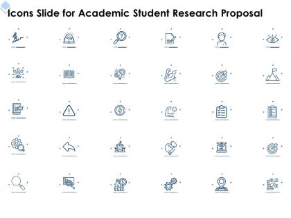Icons slide for academic student research proposal ppt powerpoint presentation tips