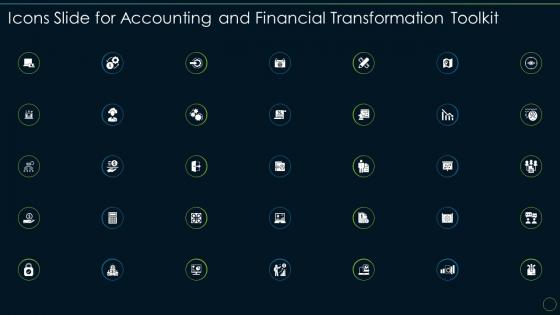 Icons slide for accounting and financial transformation toolkit