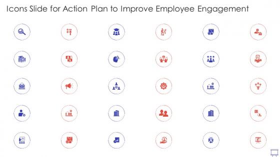 Icons Slide For Action Plan To Improve Employee Engagement