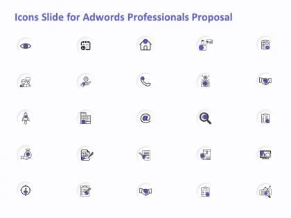 Icons slide for adwords professionals proposal ppt template