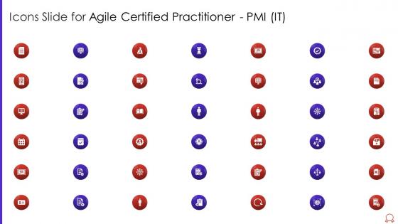 Icons slide for agile certified practitioner pmi it ppt powerpoint presentation slides
