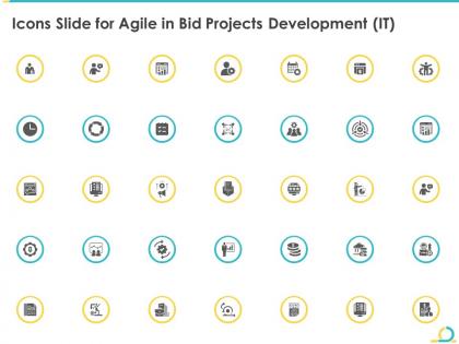 Icons slide for agile in bid projects development it