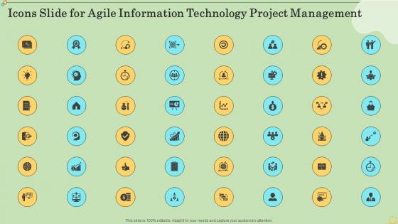 Icons Slide For Agile Information Technology Project Management