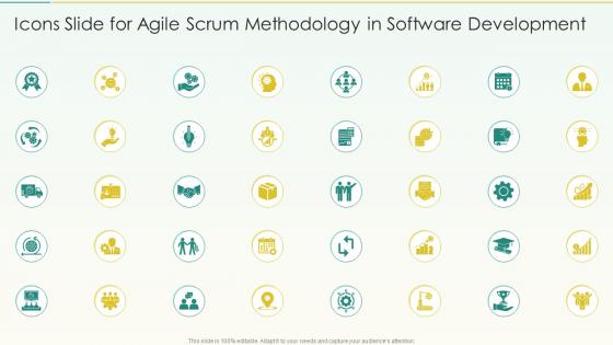 Icons Slide For Agile Scrum Methodology In Software Development Ppt Slides