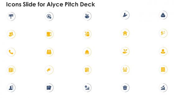 Icons slide for alyce pitch deck ppt powerpoint presentation template