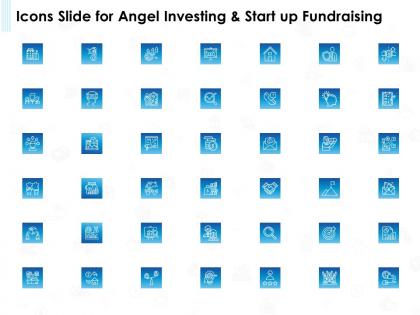 Icons slide for angel investing and start up fundraising ppt presentation gallery