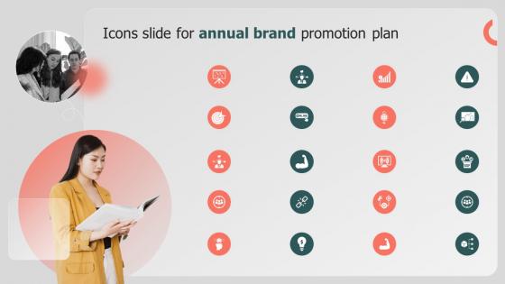 Icons Slide For Annual Brand Promotion Plan Branding SS V
